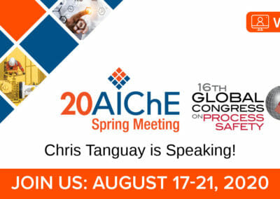 Chris Tanguay to speak at The AIChE® Virtual Spring Meeting